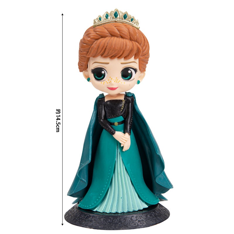 Internet Celebrated Girl Birthday Cake Decoration Ice Queen Elsa Princess Decoration Digital Birthday Light Plug-in PVC Princess Anna