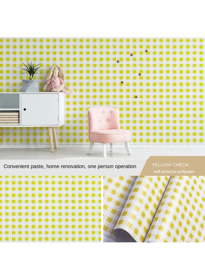 Bluejw Star Cartoon Bedroom Room Dormitory Wall Sticker Plaid Wallpaper Pvc Desktop Wardrobe Self Sticker - Image 1