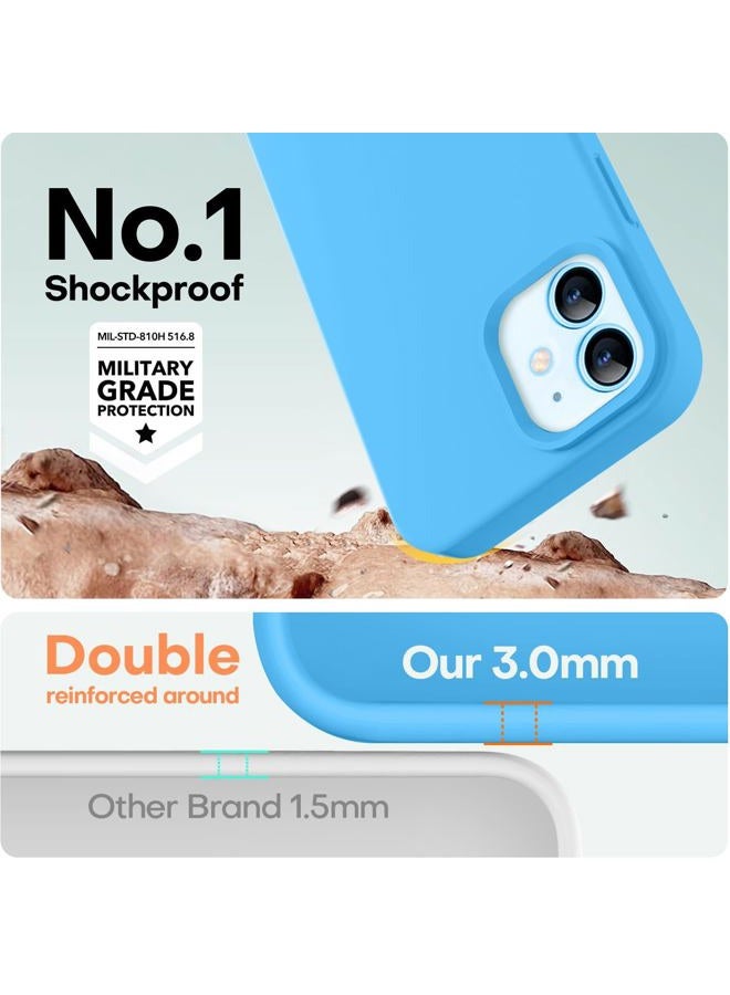 LOVE 3000 Designed for iPhone 12 Case/iPhone 12 Pro Case, Premium Silicone with [Soft Anti-Scratch Microfiber Lining] Shockproof Protective Phone Case for Men Women Girls 6.1", Blue - Image 4