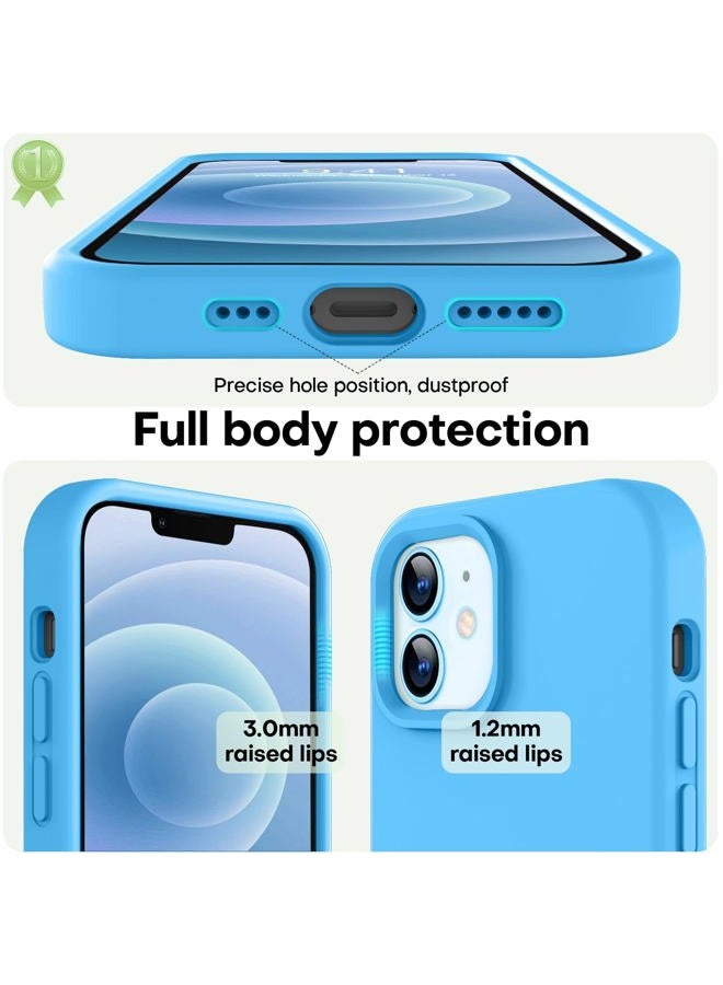 LOVE 3000 Designed for iPhone 12 Case/iPhone 12 Pro Case, Premium Silicone with [Soft Anti-Scratch Microfiber Lining] Shockproof Protective Phone Case for Men Women Girls 6.1", Blue - Image 3