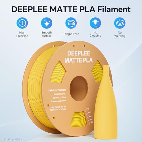 DEEPLEE Matte PLA Filament 1.75mm, 3D Printer Filament Dimensional Accuracy +/- 0.02mm, No Clogging, Higher Toughness, Cardboard Spool 3D Filament, 1kg Navy Blue - Image 2