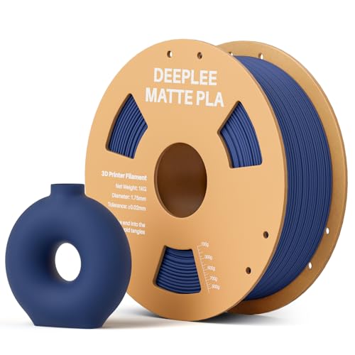 DEEPLEE Matte PLA Filament 1.75mm, 3D Printer Filament Dimensional Accuracy +/- 0.02mm, No Clogging, Higher Toughness, Cardboard Spool 3D Filament, 1kg Navy Blue - Image 1