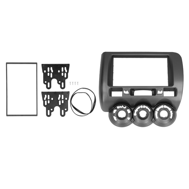 2Din DVD Panel Fascia for Honda Fit Jazz 2002-2008 RHD - Premium ABS Radio Fascia Frame - Seamless Fit Dash Stereo Bezel for Car Dashboard Upgrade - Image 1
