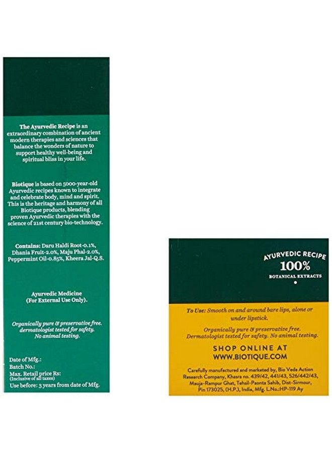 Biotique Bio Fruit Whitening Lip Balm 12G And Bio Cucumber Pore Tightening Toner 120Ml (Pack Of 2) - Image 4