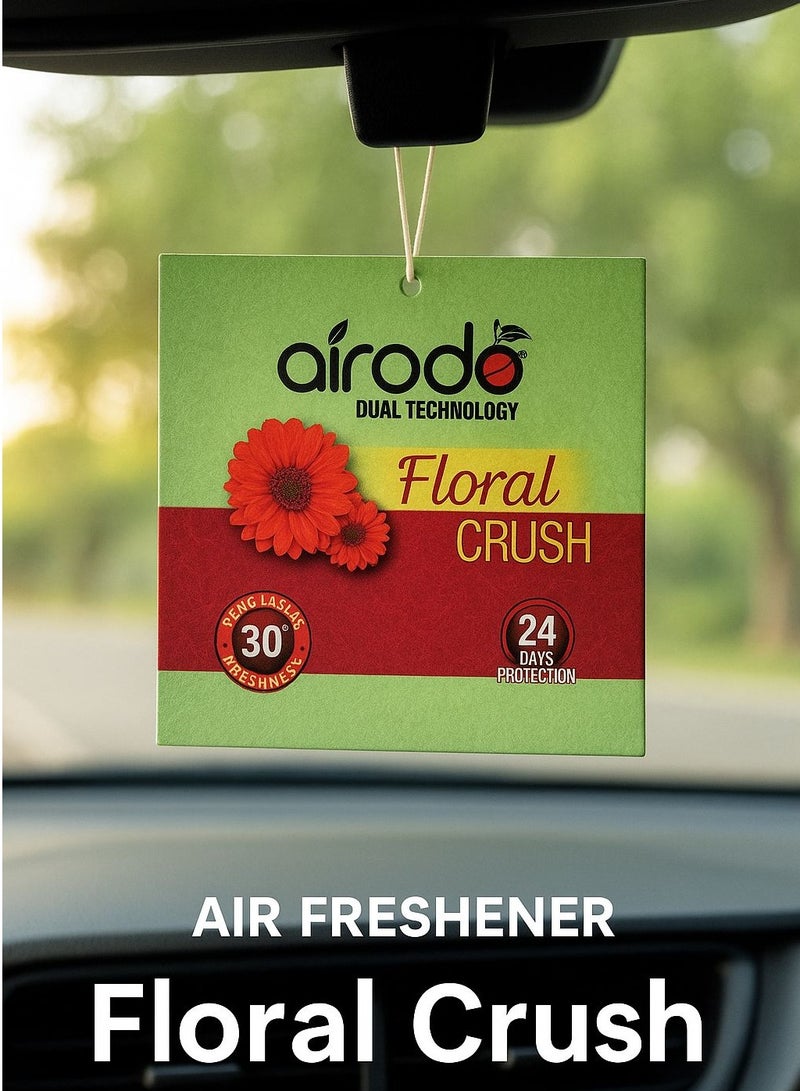 airodo Premium Air Freshener Power Pocket Gel For Bathrooms,Toilets, Cars,Home,Office and Small Spaces|Instant & Long Lasting Fragrance|Germ Protection|Odor Eliminator|24h Protection|Compact Hanging Scent Pouch|Lasts Up to 30 Days (Floral Crush, Pack of 5) - Image 5