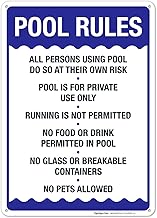 Sigo Signs Sigo Signs Pool Rules Sign, Pool Sign 10X14 Rust Free Aluminum, Weather/Fade Resistant, Easy Mounting, Indoor/Outdoor  - Image 1