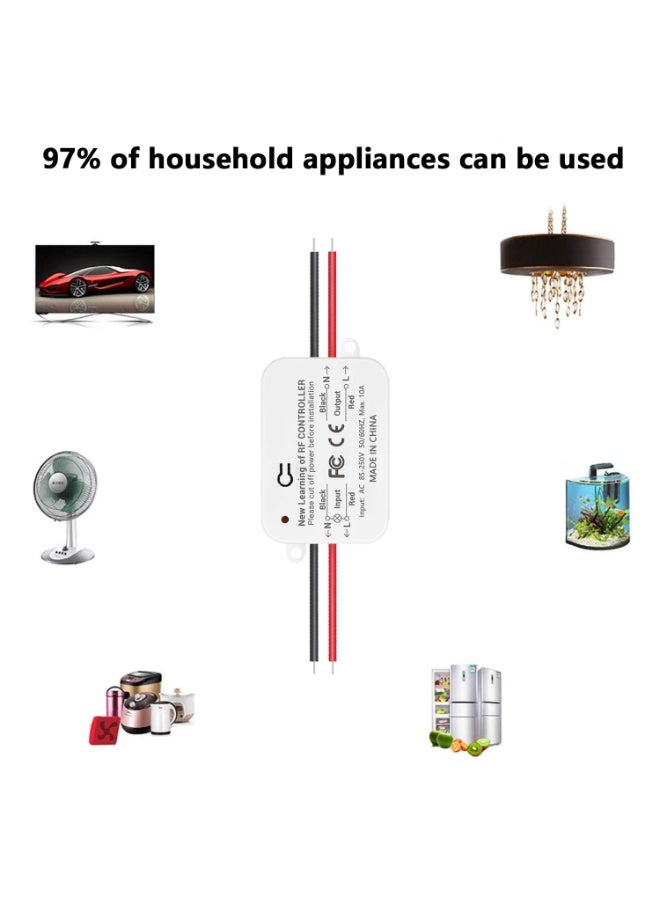تعمل البطارية اللاسلكية ضوء التبديل مجموعة التحكم عن بعد التبديل لا الأسلاك المطلوبة 30m نطاق RF433 للمنزل غرفة النوم حمام درج CE معتمد - Image 4