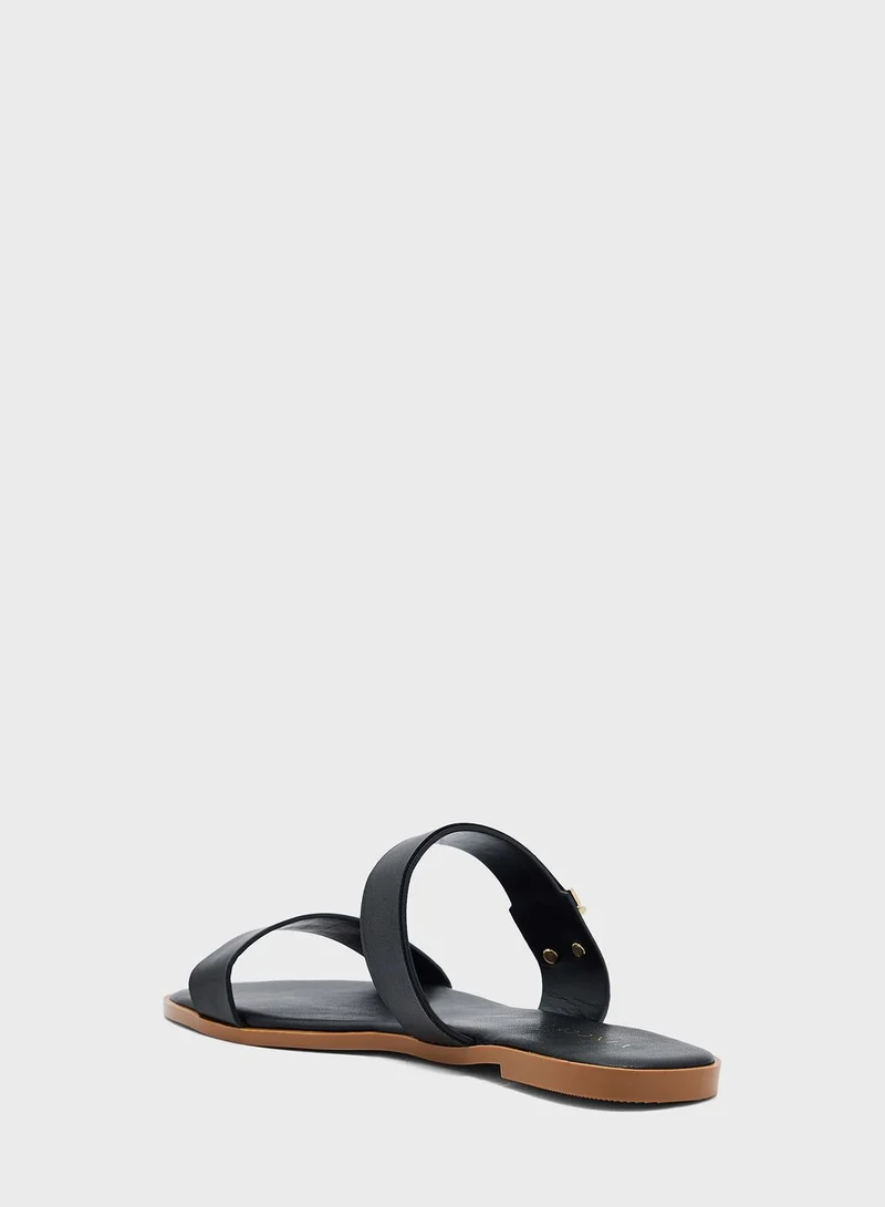 Vincci Double Strap Flat Sandals