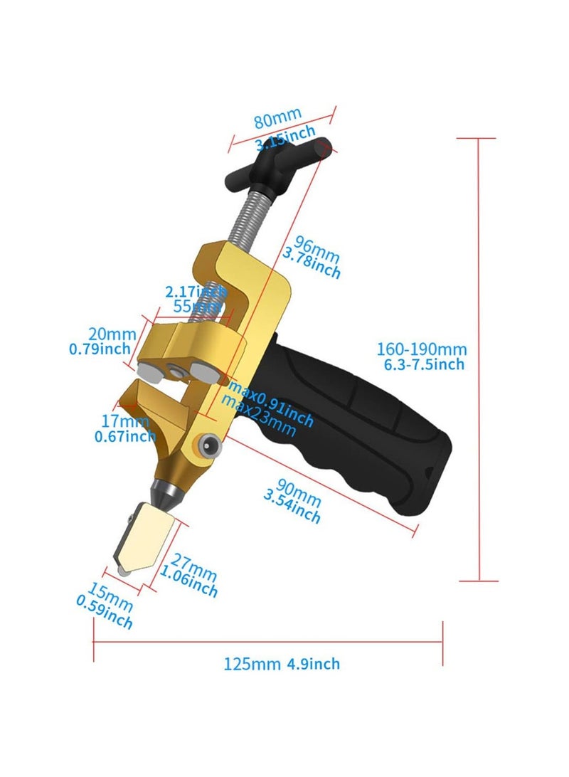 KASTWAVE 2 in 1 Glass Cutting Tool Kit Breaking Pliers and Glass Cutter Tungsten Hand Glass knife for Ceramic Mirror Manual Tile Cutter Glass Breaker with 2 Bonus Tungsten blades and Screwdriver  - Image 4
