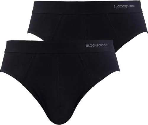 Blackspade Men's Slip Briefs 2-Pack Loose Fit 9625 - Black