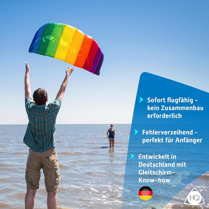 HQ Kites Symphony Beach III 1.3 Stunt Kite 51 Inch Dual - Line Sport Kite, Color: Rainbow - Active Outdoor Fun for Ages 8 and Up - Image 5