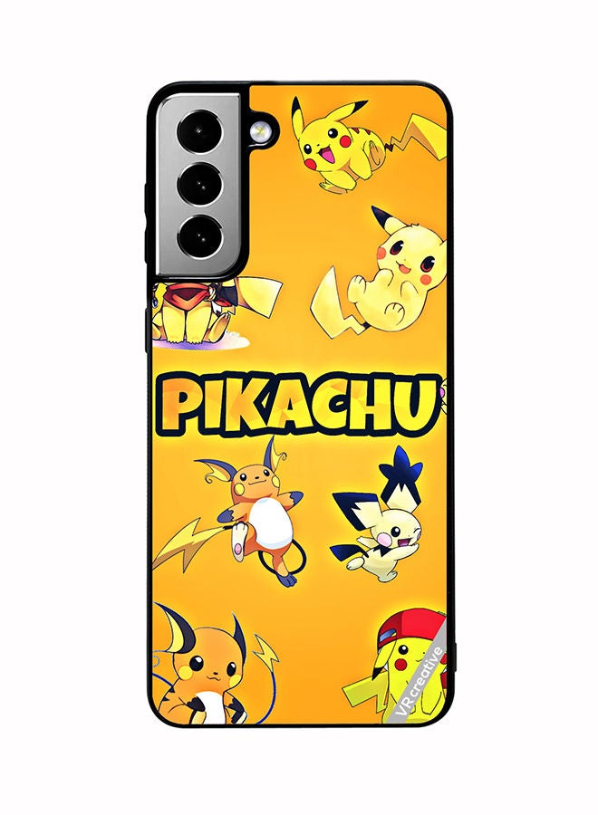 VR CREATIVE Protective Case Cover For Samsung Galaxy S21 FE 5G Pikachu Surfing Design Multicolour - Image 1