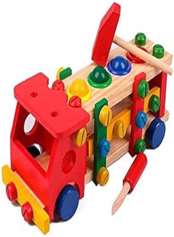OR Wooden Reassembly Screw Truck Toys 