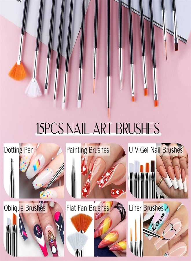 31Pcs Nail Brush Pen Set Nail Art Liner Brush UV Gel Painting Acrylic Nail Tool - Image 2
