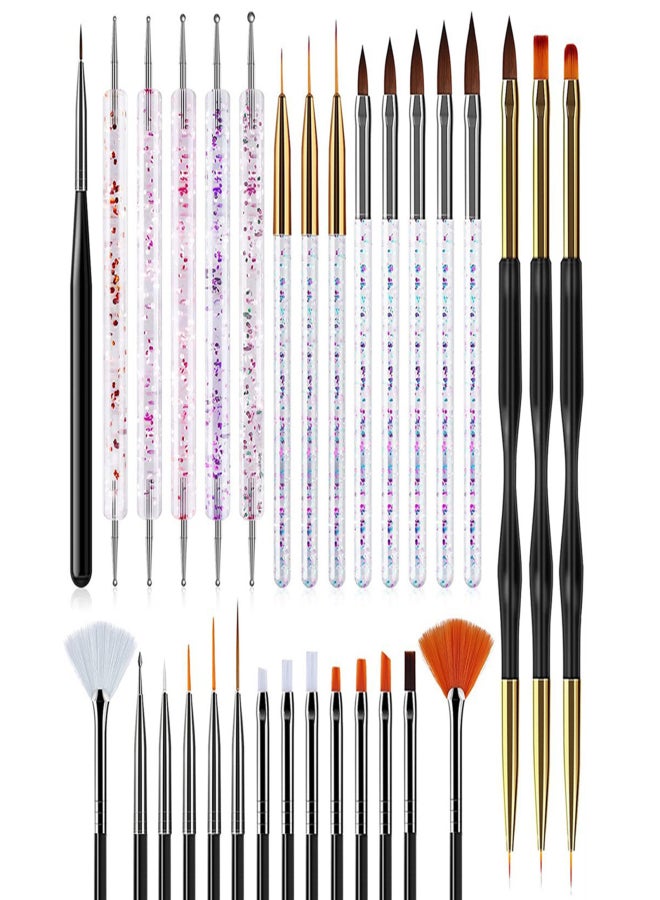 31Pcs Nail Brush Pen Set Nail Art Liner Brush UV Gel Painting Acrylic Nail Tool - Image 1