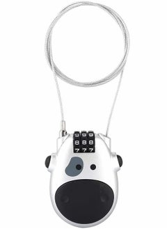 Y&D Combination Lock Cable Padlock with 3 Digit Numeric Code, 80CM Extendable Cable, Heifer Shape, Customized Safety for Suitcase Stroller Luggage Laptop(Silver)  - Image 1