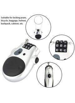 Y&D Combination Lock Cable Padlock with 3 Digit Numeric Code, 80CM Extendable Cable, Heifer Shape, Customized Safety for Suitcase Stroller Luggage Laptop(Silver)  - Image 4