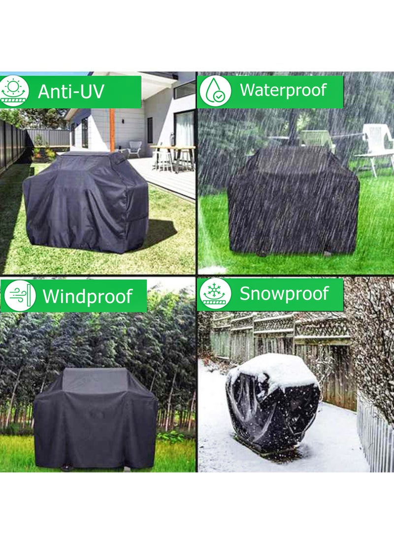Topify TOPIFY Waterproof Grill Cover Anti Dust Charcoal Electric Barbeque Garden Outdoor BBQ Protective Case Multiple Sizes Black,145 x 61 x 117cm  - Image 5