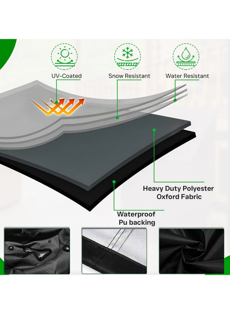 Topify TOPIFY Waterproof Grill Cover Anti Dust Charcoal Electric Barbeque Garden Outdoor BBQ Protective Case Multiple Sizes Black,145 x 61 x 117cm  - Image 5