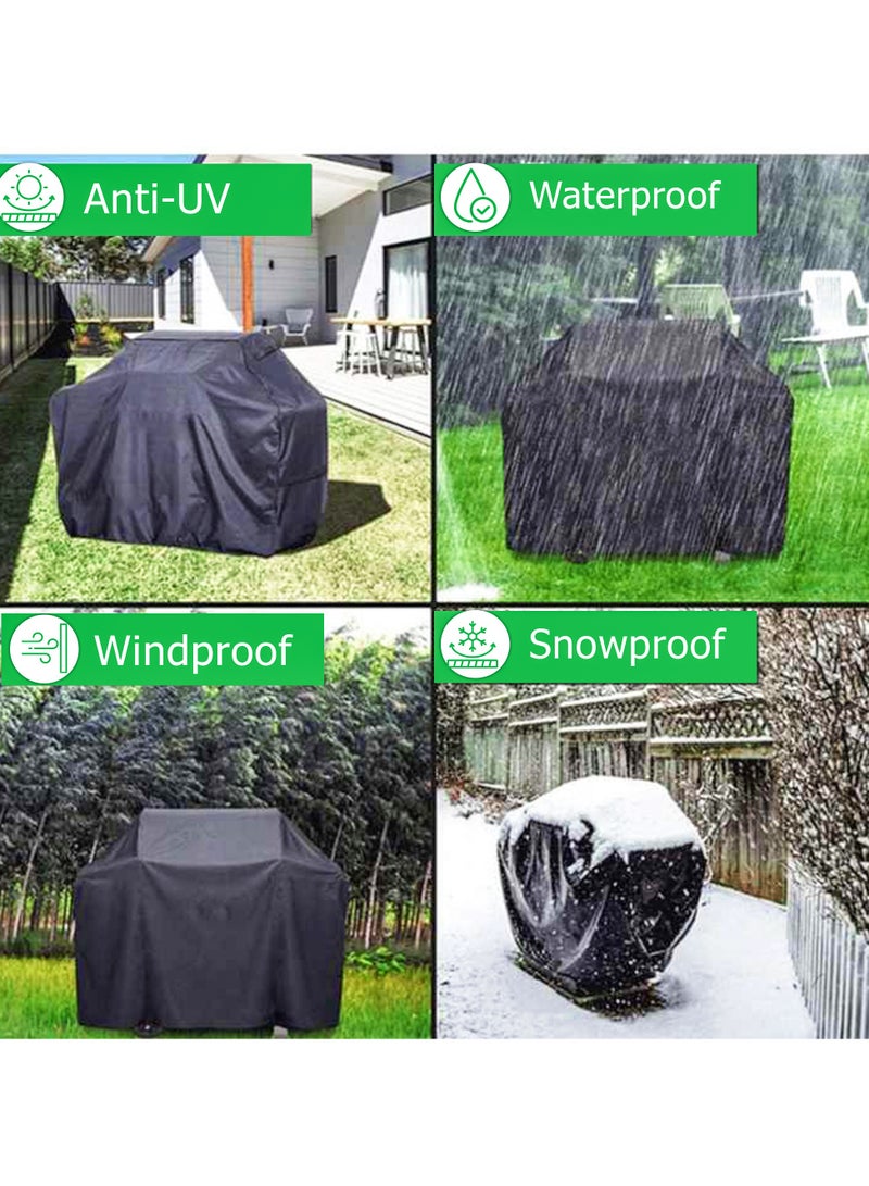Topify TOPIFY Waterproof Grill Cover Anti Dust Charcoal Electric Barbeque Garden Outdoor BBQ Protective Case Multiple Sizes Black,145 x 61 x 117cm  - Image 4