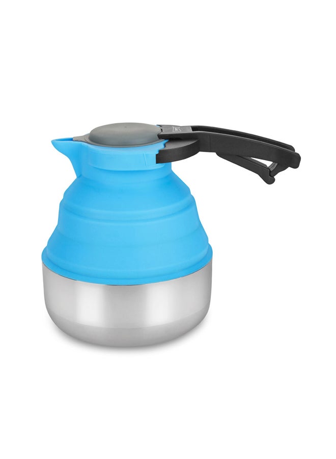 دي بي تي، ابريق شاي سيلكون، ابريق شاي ستانلس ستيل، ازرق، سعة 1.8 لتر - Image 2