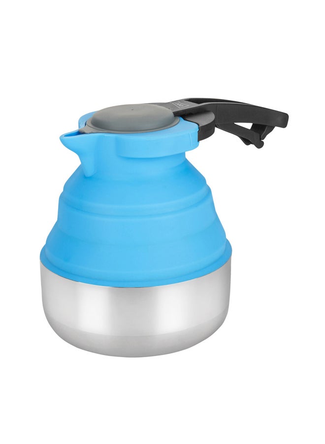 دي بي تي، ابريق شاي سيلكون، ابريق شاي ستانلس ستيل، ازرق، سعة 1.8 لتر - Image 1