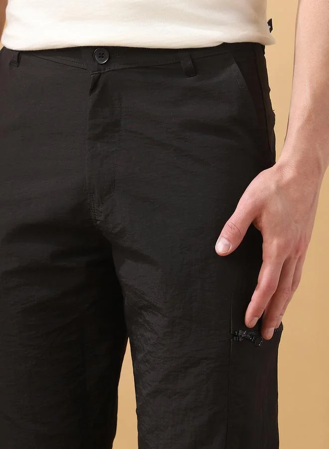 دينيس لينغو بنطلون رجالي كارغو طويل سادة % نايلون بقصة مستقيمة