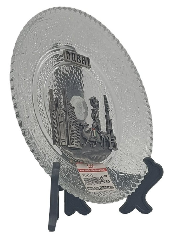 Antique Museum Crystal Plate Dubai Souvenir  - Image 3