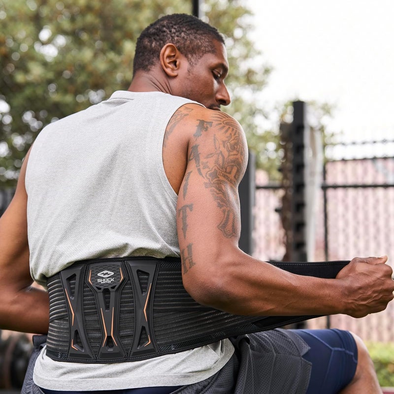 Shock Doctor Ultra Back Support Brace 838-01-10 for Moderate to Major Back Pain Relief, Black, Size S/M - Image 2