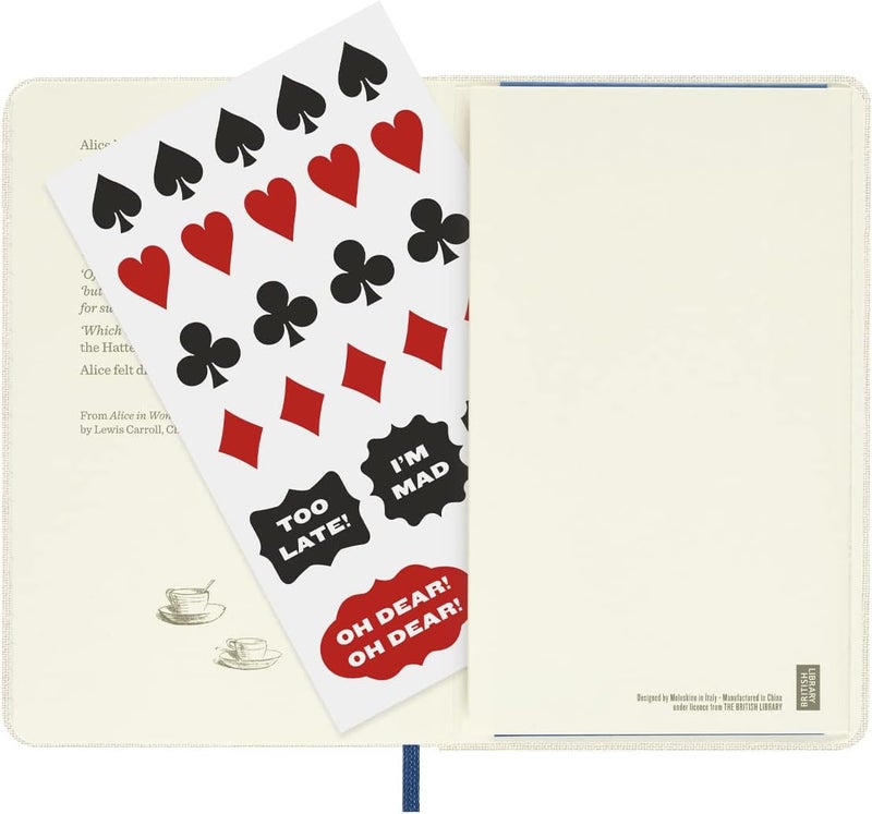موليسكين مخطط أسبوعي محدود الإصدار "أليس في بلاد العجائب" لمدة ١٢ شهرًا لعام ٢٠٢٣، غلاف مقوى، جيب (٣.٥ بوصة × ٥.٥ بوصة)، أليس - Image 5