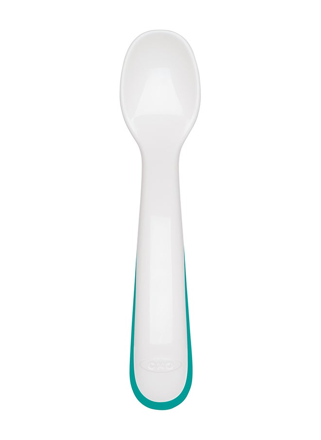 OXO TOT - On-The-Go Plastic Fork & Spoon Set With Travel Case - Teal - Image 1