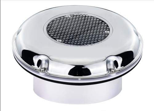 Besramtic Solar Powered Ventilation Fan Exhaust Stainless Steel with Battery Switch for Marine Boat Waterproof 85 Inches - Image 1