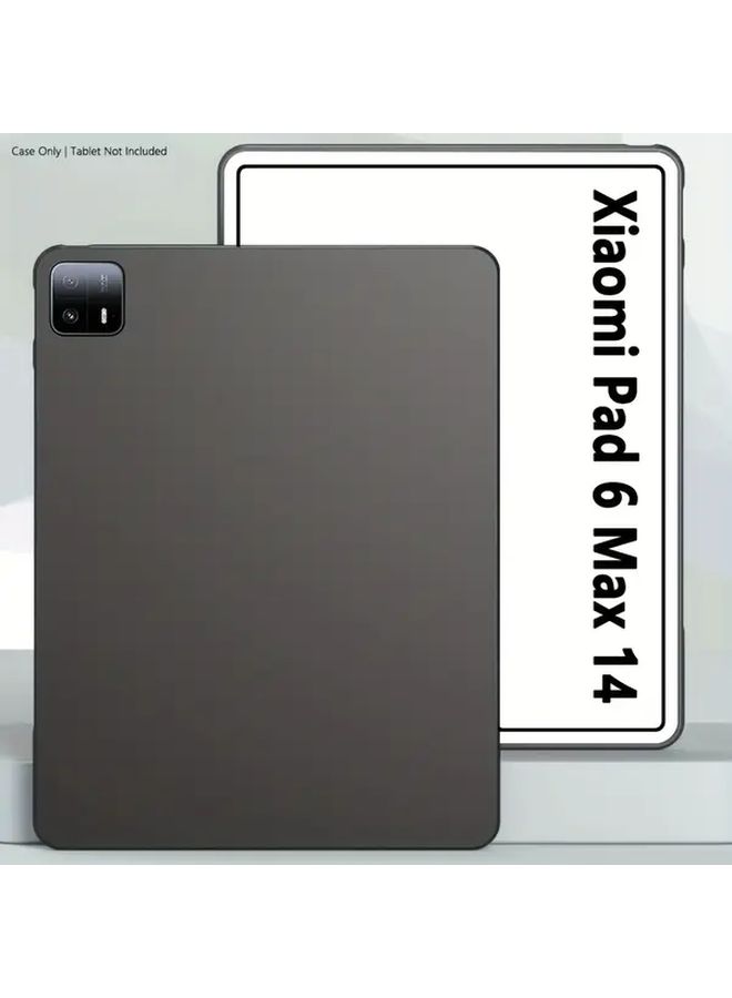 Matte Black Slim Soft Cover With Anti Fingerprint And Honeycomb Cooling For Xiaomi Pad 6 Max 14 Inch Tablet - Image 1