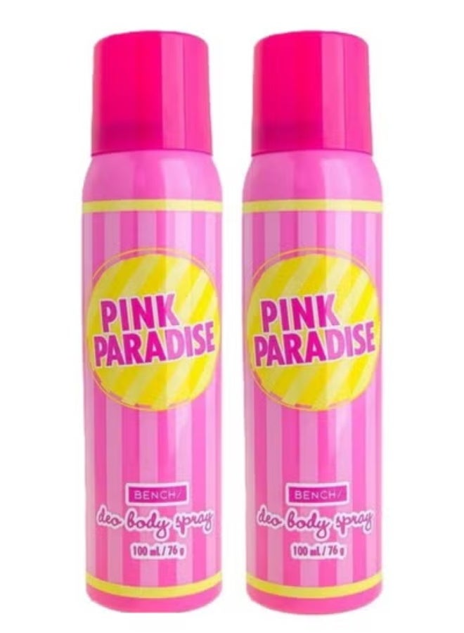 Bench 2Pcs Pink Paradise Deo Body Spray 100ml - Image 1