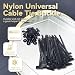 Leocfy Nylon Universal Cable Tie Buckle 2025 New Nylon Locking Zip Ties Holder with Pin Button Design Heavy Duty Self Locking Nylon Zip Ties UV Resistant for Car Daily Auto Fixing Repair50PCS - Image 5
