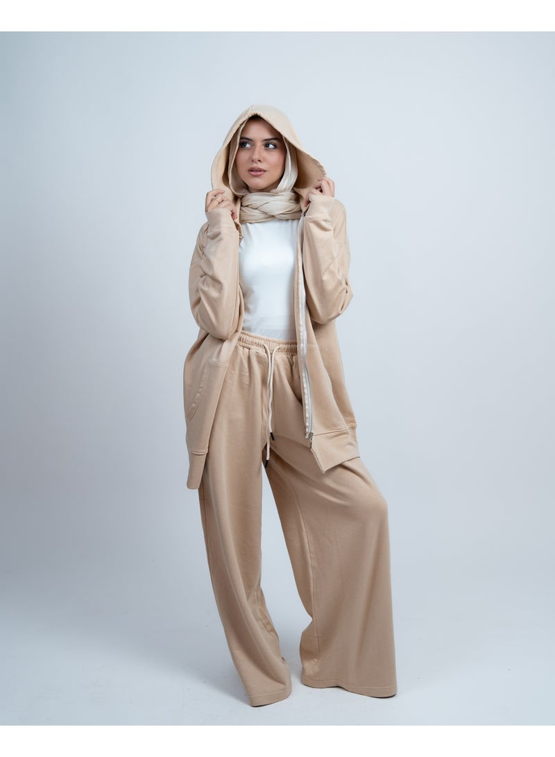 Tie Shop - Cozy Sweatshirt - Beige For Women - Image 1
