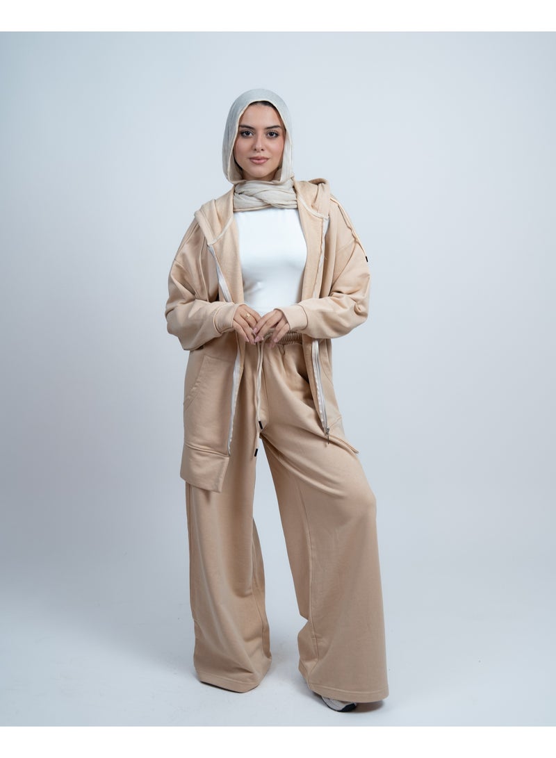 Tie Shop - Cozy Sweatshirt - Beige For Women - Image 2