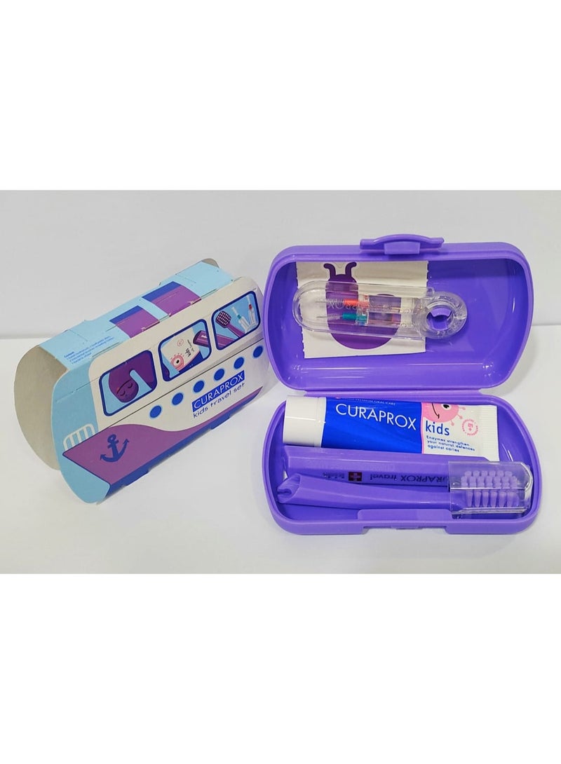 Curaprox Kids Travel Set – Purple - Image 1