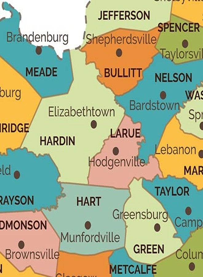 MapSherpa Kentucky Counties Map - Standard - 36" x 20.25" Laminated - Image 2
