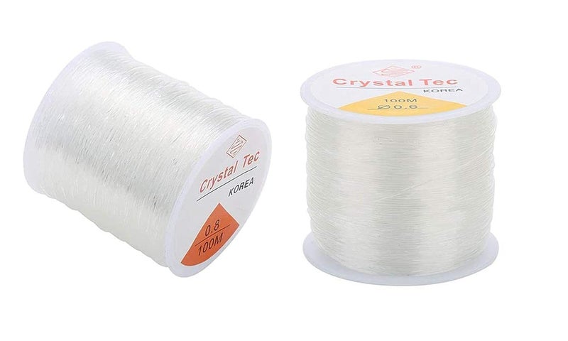DIY Crafts Diy Crafts 13170 Crystal Tec Korea Diy Beading Stretch Cords Elastic Line Jewelry Making Supply Wire String Jeweleri Thread, Pack of 1 Roll (Multicolor)  - Image 5