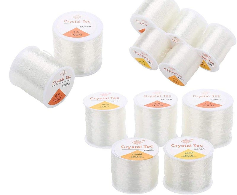 DIY Crafts Diy Crafts 13170 Crystal Tec Korea Diy Beading Stretch Cords Elastic Line Jewelry Making Supply Wire String Jeweleri Thread, Pack of 1 Roll (Multicolor)  - Image 2