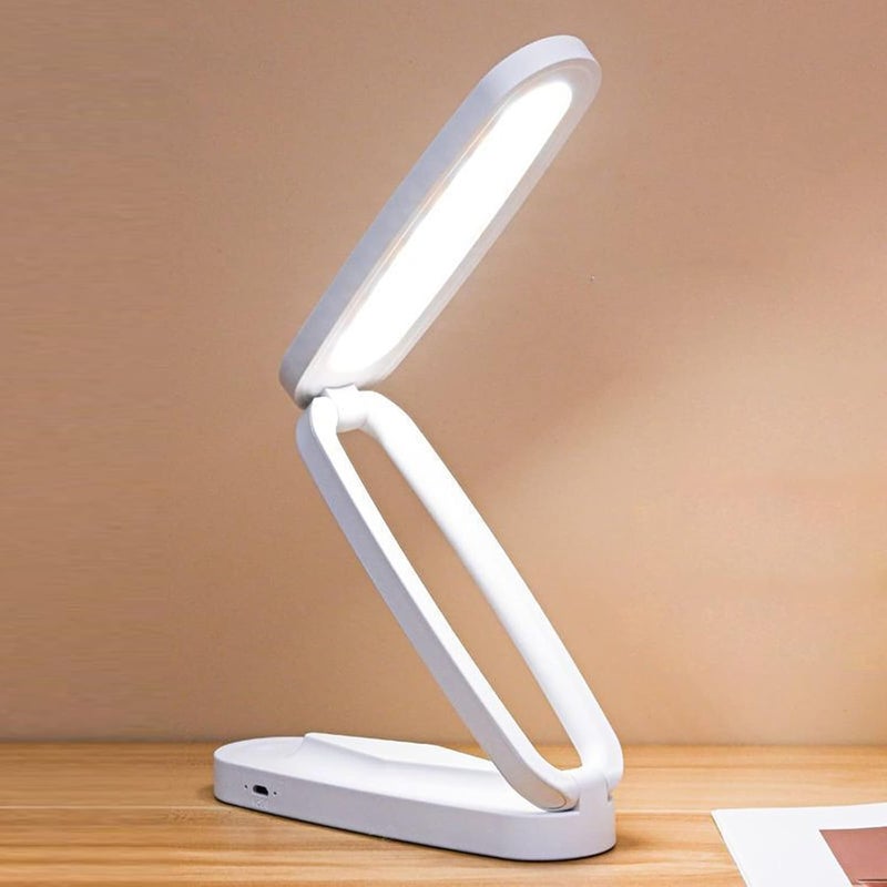 Excefore Foldable Led Desk Lamp, Portable Rechargeable Table Light With 3 Brightness Settings, Small Book Reading Light, Eye-Caring Studying Light For Home, Reading, Studying, Work, Travel - Image 1