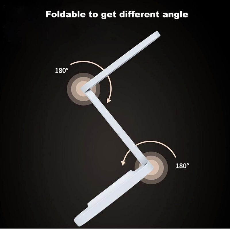 Excefore Foldable Led Desk Lamp, Portable Rechargeable Table Light With 3 Brightness Settings, Small Book Reading Light, Eye-Caring Studying Light For Home, Reading, Studying, Work, Travel - Image 5