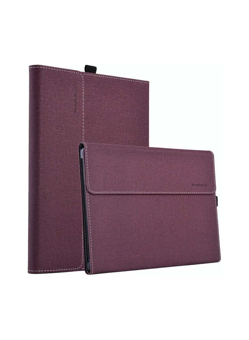 Compatible with Microsoft Surface Pro 11 (2024) 13-inch tablet case for Surface Pro 11 stand PU leather case