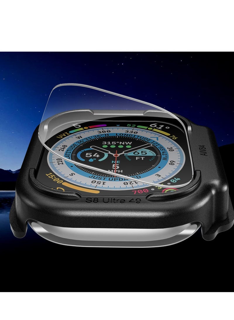 5 Pack Screen Protector Compatible with Apple Watch Ultra 49mm, Tempered Glass Screen Protector and Easy Installation Tray for iWatch Ultra 49mm, Anti-Scratch HD Screen protector - Image 2