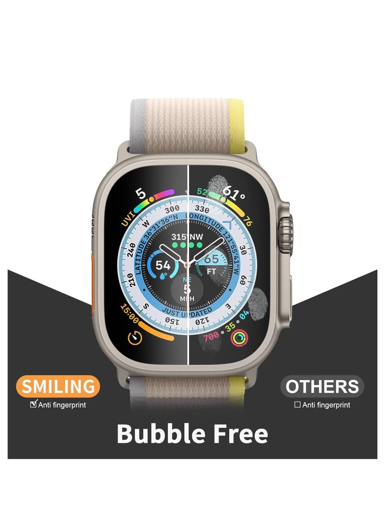 5 Pack Screen Protector Compatible with Apple Watch Ultra 49mm, Tempered Glass Screen Protector and Easy Installation Tray for iWatch Ultra 49mm, Anti-Scratch HD Screen protector - Image 5