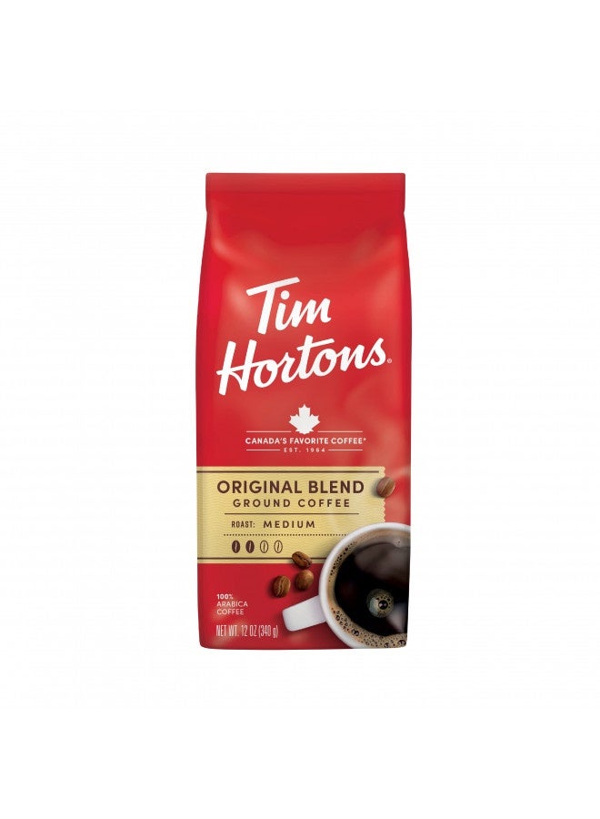 Tim Hortons Tim Hortons Original Blend, Medium Roast Ground Coffee, Perfectly Balanced, Always Smooth, Made With 100% Arabica Beans, 12 Ounce Bag  - Image 4