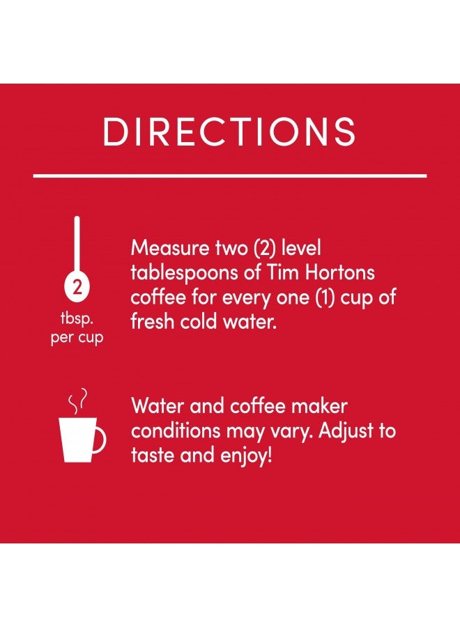 Tim Hortons Tim Hortons Original Blend, Medium Roast Ground Coffee, Perfectly Balanced, Always Smooth, Made With 100% Arabica Beans, 12 Ounce Bag  - Image 2