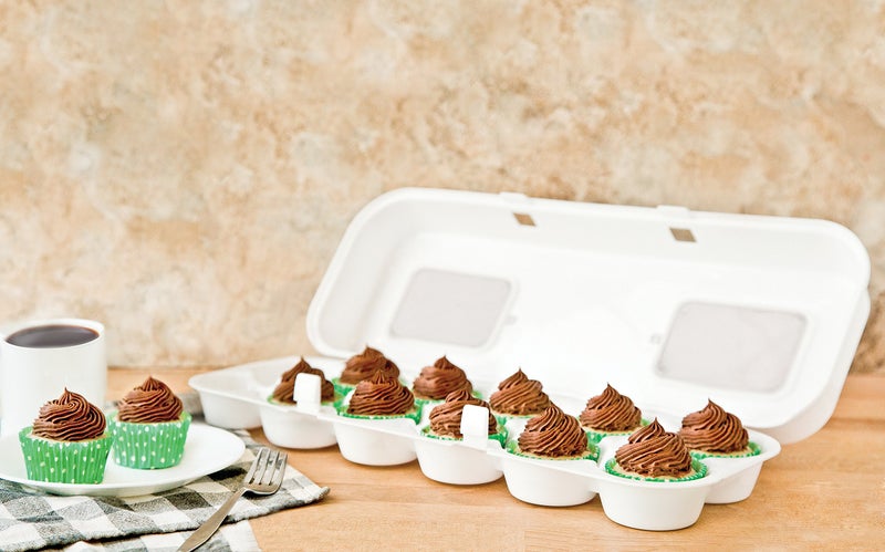 Bakelicious, 6.5 x 17.5 x 5 inches, White Cupcake Carton - Image 4