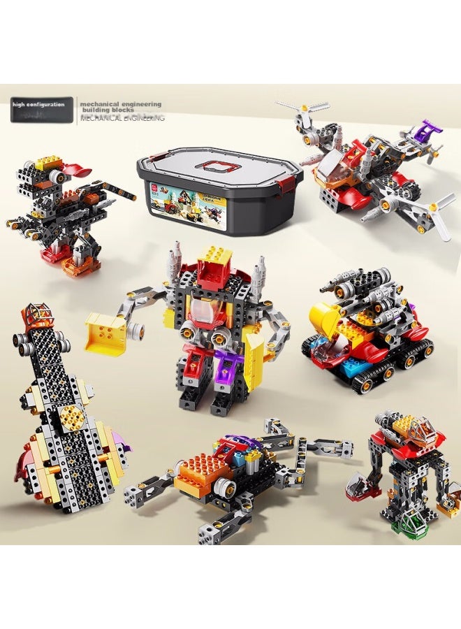 Feelo Compatible Lego Building Blocks Toy For Boys And Girls, Children's Birthday Gift, Science And Engineering Machine 1628-1 Bucket - Image 1